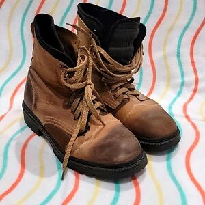 Size 9.5 Kenneth Cole Reaction Brown Lace-Up Men's Boots